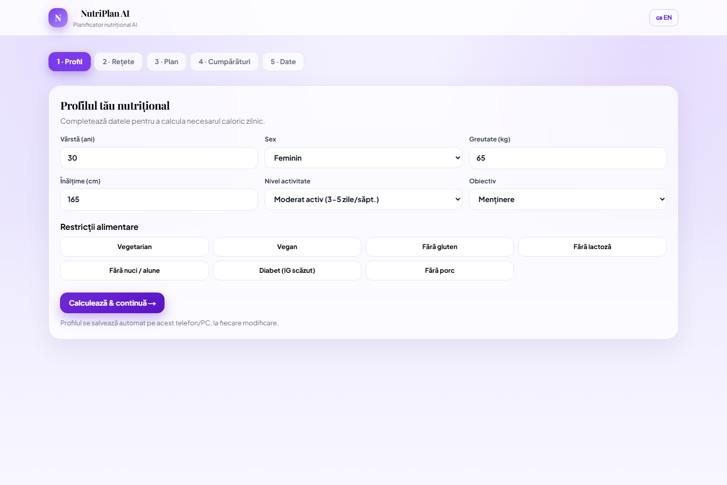 NutriPlan Mini — preview